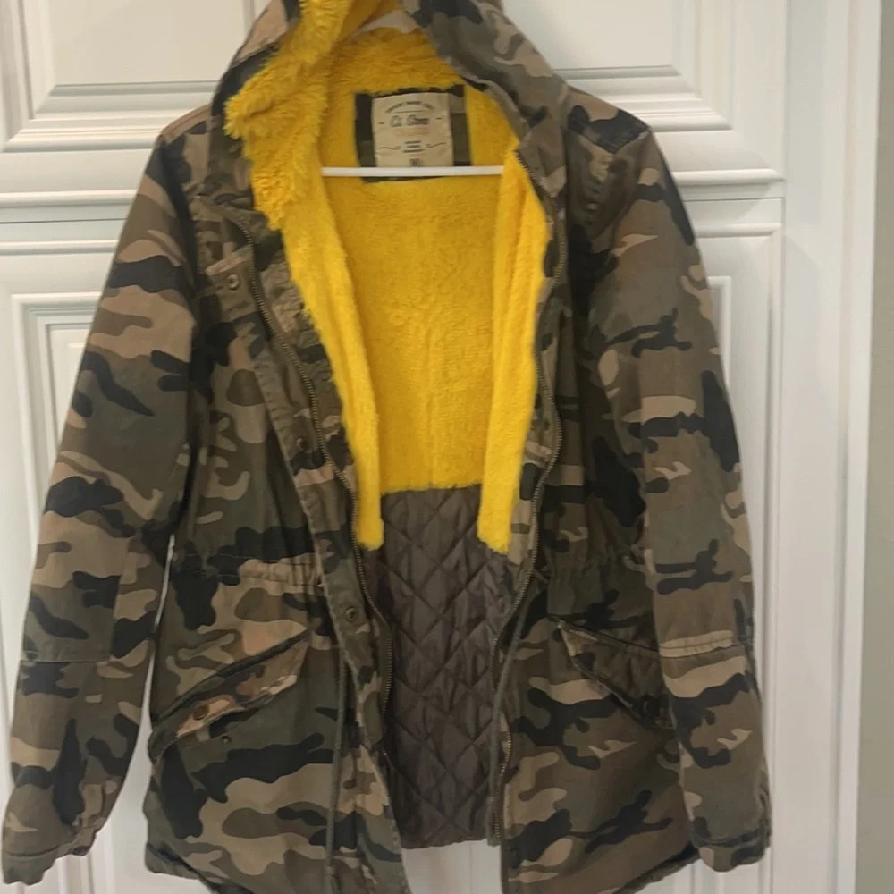 Ci Sono Camo Camouflage Military Utility Style Jacket Fleece Lining Medium - Picture 6 of 12